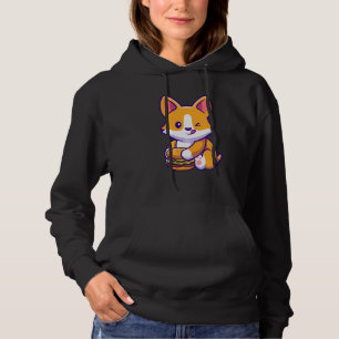 Corgi Eating Burger Fast Food Junk Food Corgi Dog Hoodie