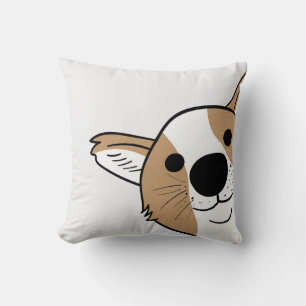 Corgi Face Pet Bed Throw Pillow