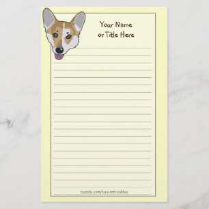 Corgi Face Stationery