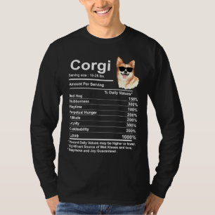 Corgi Facts Nutrition Funny Corgi Mama Dog T-Shirt