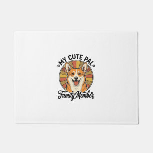 Corgi Family Shirt Vintage Pet Lover Design_1 Doormat