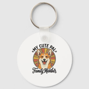 Corgi Family Shirt Vintage Pet Lover Design_1 Keychain