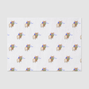 Corgi "festins obtenus ?" Papier de soie de soie