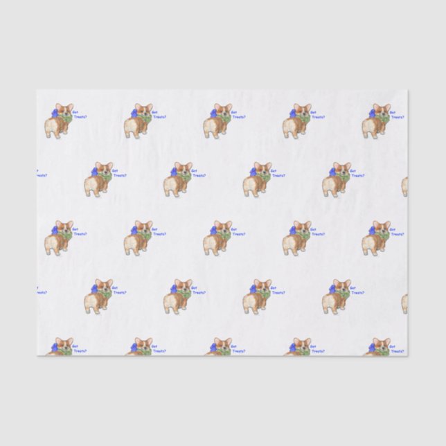 Corgi "festins obtenus ?" Papier de soie de soie (Recto)