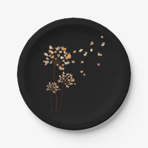 Corgi Flower Fly Dandelion Cute Dog Lover Paper Plate