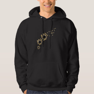 Corgi Flower Fly Dandelion Funny Corgi Dog Lovers Hoodie