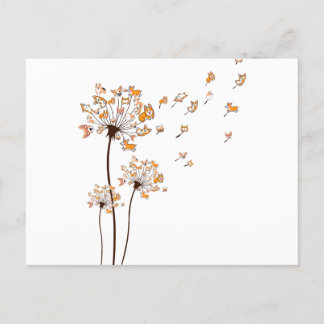 Corgi Flower Fly Dandelion Shirt Cute Dog Lover Postcard