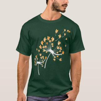 Corgi Flower Fly Dandelion T-Shirt
