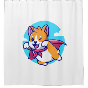 Corgi flying sky cape funny cute