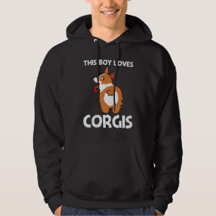 Corgi For Boys Kids Pet Dog Animal Doggy Owner Hoodie