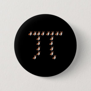 Corgi - Funny Dog Lover Pi Day Math Geek Gifts  2 Inch Round Button