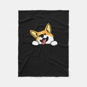 Corgi Funny Elements Of Hapness Corgi Dog Lover  Fleece Blanket