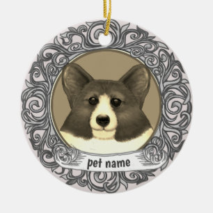 Corgi gallois Chien adorant la mémoire ornement