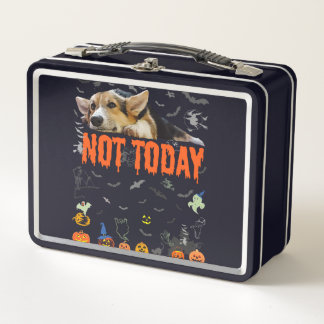 Corgi Gift | Not Today-Cute Corgi Lover Ugly Hallo Metal Lunch Box