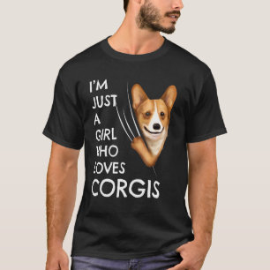 Corgi Girls Women Outfit Just A Girl Who Loves Cor T-Shirt