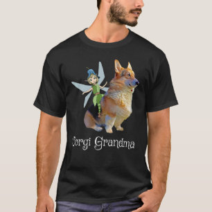 Corgi Grandma Pembroke Welsh Corgi & Fairy Retro D T-Shirt