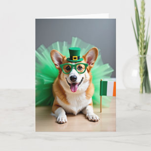 Corgi Green Pattern Card