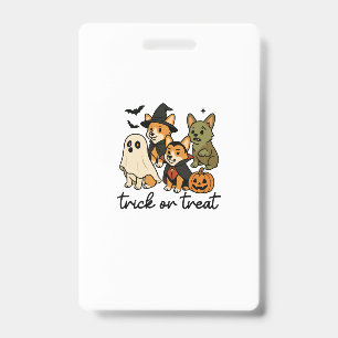 corgi halloween costume badge