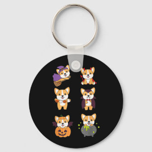 Corgi Halloween Costume Dogs Halloween Keychain