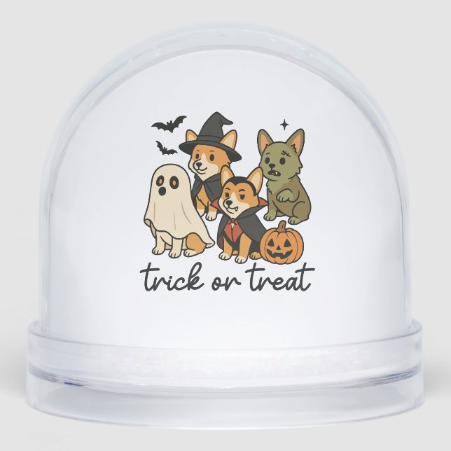 corgi halloween costume  snowglobe (Front)