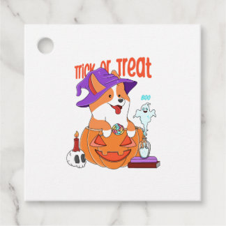 Corgi Halloween Favour Tags