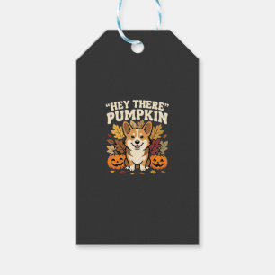 Corgi Halloween Hey There Pumpkin Design Gift Tags