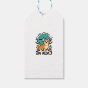 Corgi Halloween Shirt for Dog Loving Girls_1 Gift Tags