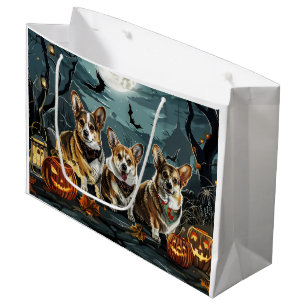 Corgi Halloween Spooky Large Gift Bag