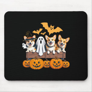 Corgi Halloween Trio Funny Spooky Dog Lover Outfit Mouse Pad