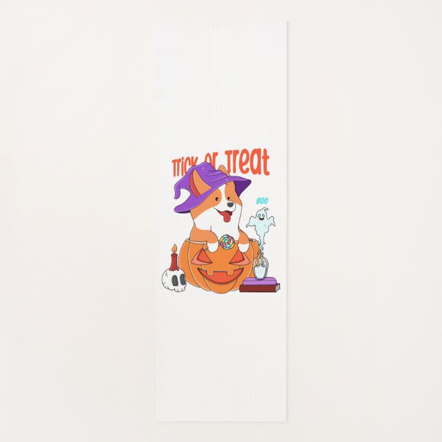 Corgi Halloween Yoga Mat (Front)
