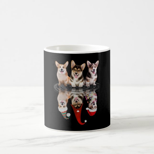 corgi happy christmas funny disguise dog coffee mug (Center)