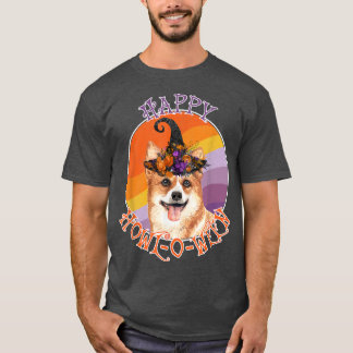Corgi Happy HowlOWeenFunny Halloween Dog Lover T-Shirt