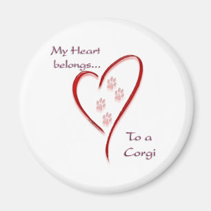 Corgi Heart Belongs - Magnet
