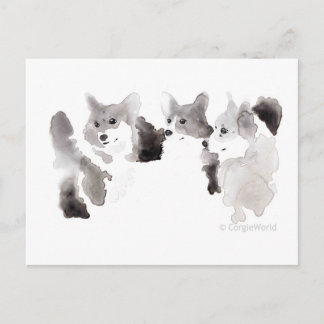 Corgi-Hearted Postcard