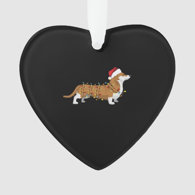 Corgi Holiday Christmas Light Essential T-Shirt (devant)