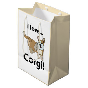 Corgi I Love Corgi  Medium Gift Bag