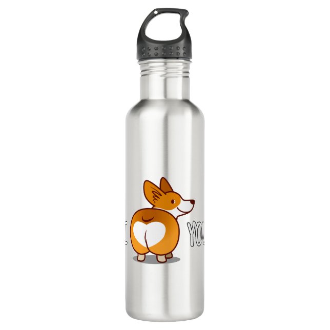 Corgi - I love you 710 Ml Water Bottle (Front)