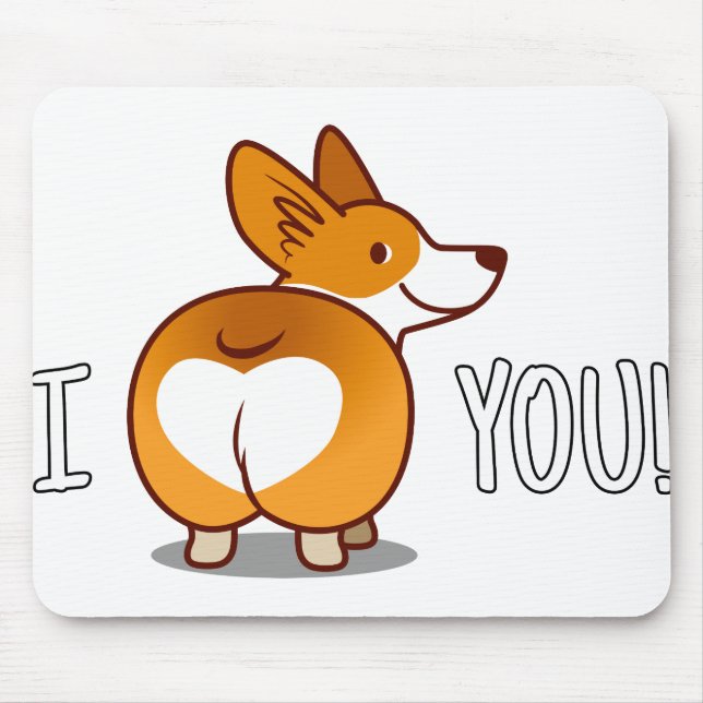 Corgi - I love you Mouse Pad (Front)