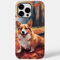 Corgi in Autumn Leaves Fall Inspire