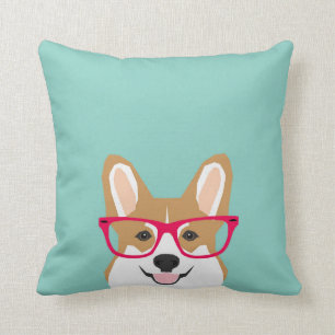 Corgi in Glasses - Cute dog corgi pillow