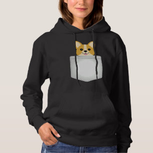 Corgi In Pocket Funny Hoodie