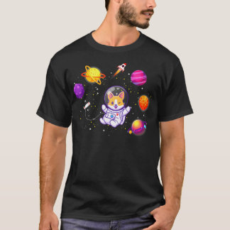 Corgi In Space Corgi Astronaut Corgi T-Shirt