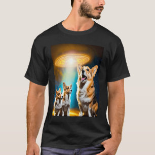 Corgi In Space With Doughnuts Cute Corgi Boys Girl T-Shirt