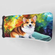 Corgi in the Garden Golf Head Cover