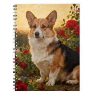 Corgi in the Roses II Notebook