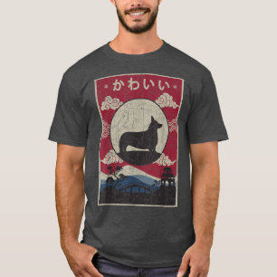 Corgi Japanese Design Kawaii Dog Mom Dad T-Shirt