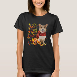 Corgi Just A Girl Who Loves Fall And Dogs T-Shirt