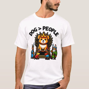 Corgi king sits on throne T-Shirt