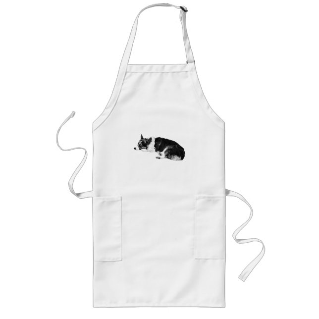 Corgi Kitchen Calm Long Apron (Front)