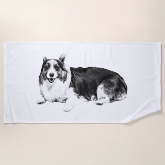 Corgi Laid Back Day Beach Towel